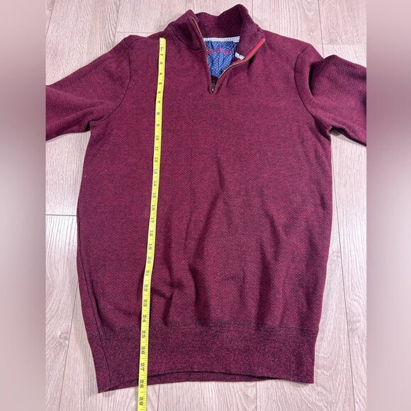 Robert Graham Burgundy 1/4 Zip Pullover Sweater - Picture 8 of 8